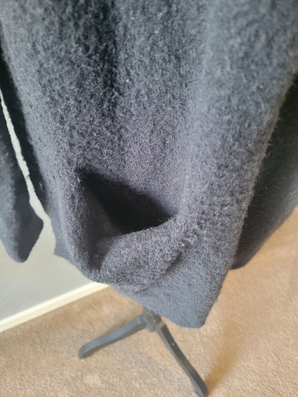 Madewell Black Long Sleeve Open Pocket Cardigan Size L Merino Wool Everyday Wear - Picture 5 of 12
